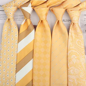 Men's 7.5CM Yellow Series Tie Gentleman's Fashion Casual Suit Accessory Tie Fresh and Refres