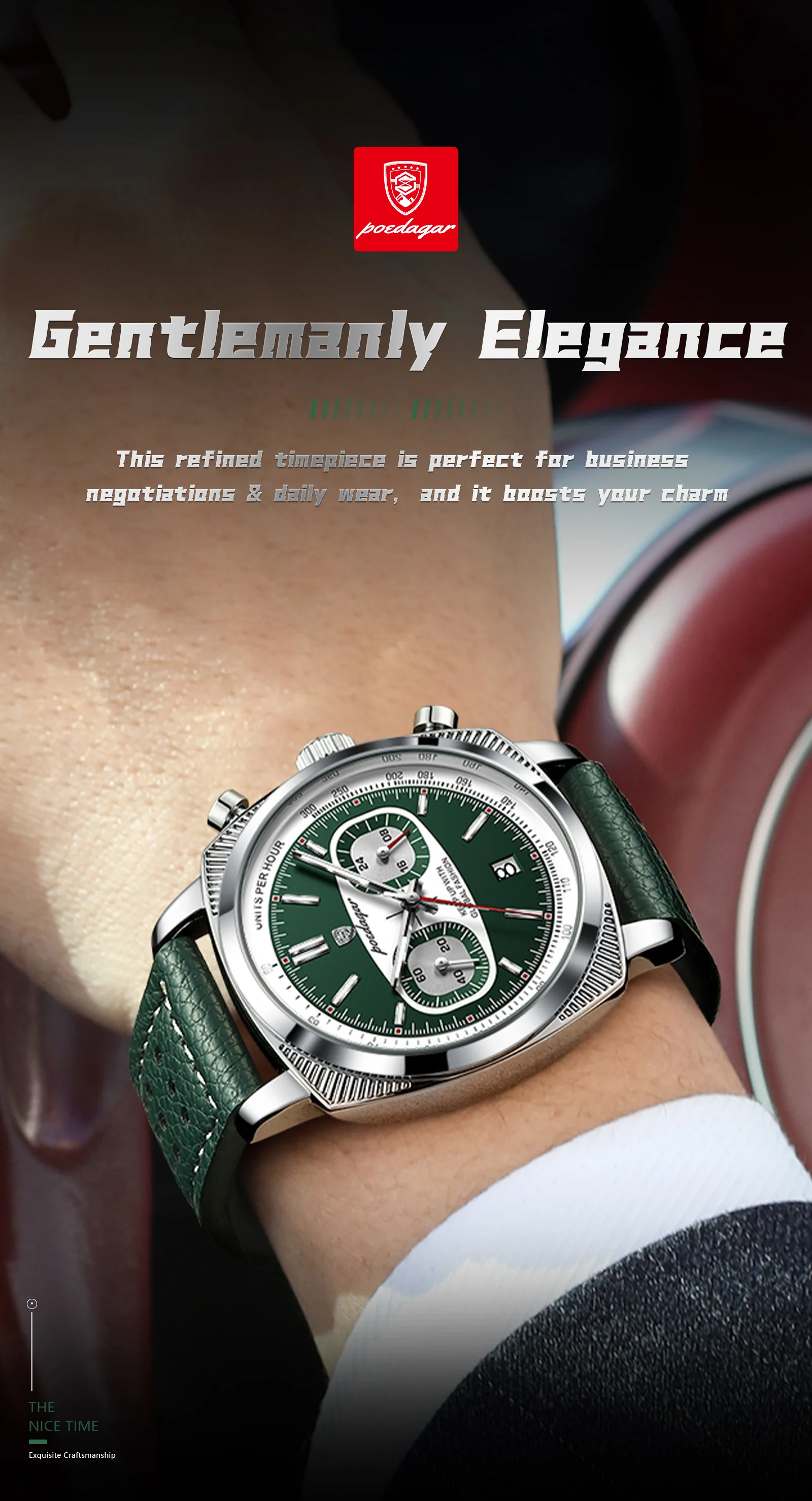 Poedagar 838 Chronograph Men's Watch