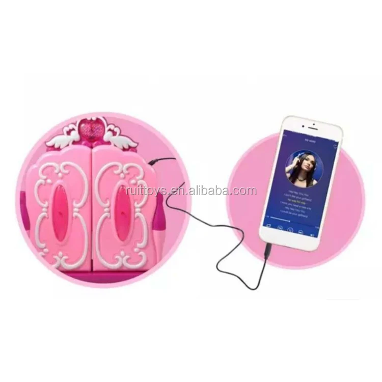 Sound and Light Magic Stick Princess Mirror MakeUp Toys Vanity Dresser Table for Kids
