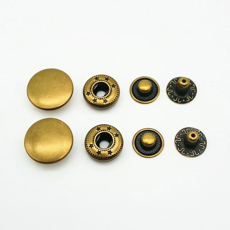 15mm 24l Metal Snap Button With #486 Under Parts In Antique Brass Color ...