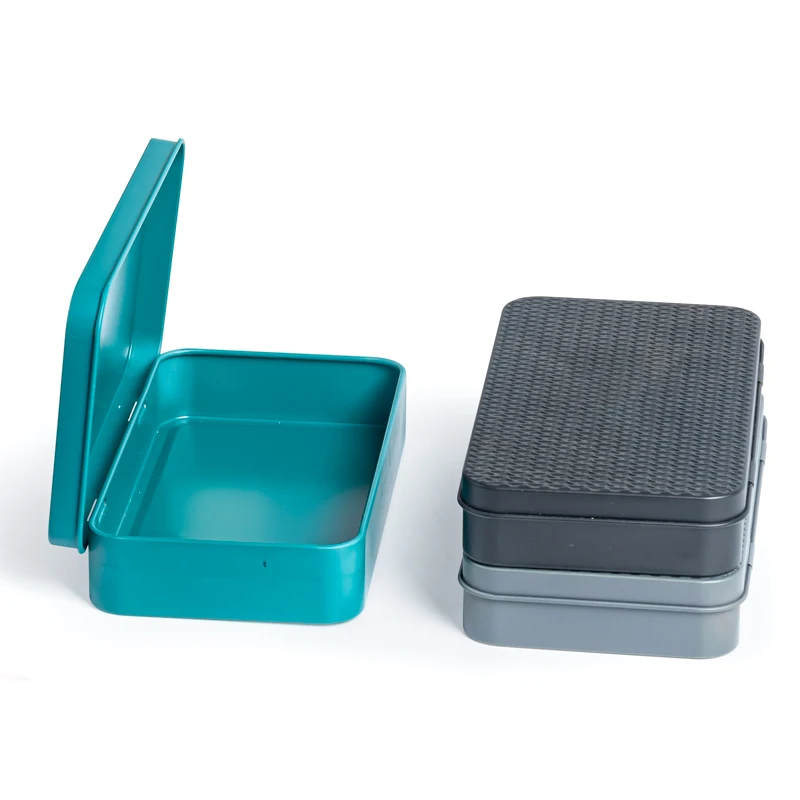 Custom Printed Rectangular Hinged Tin Box Cigarette/Candy/Mint Packaging Metal Tins With Lids Food Grade Rectangular Tins