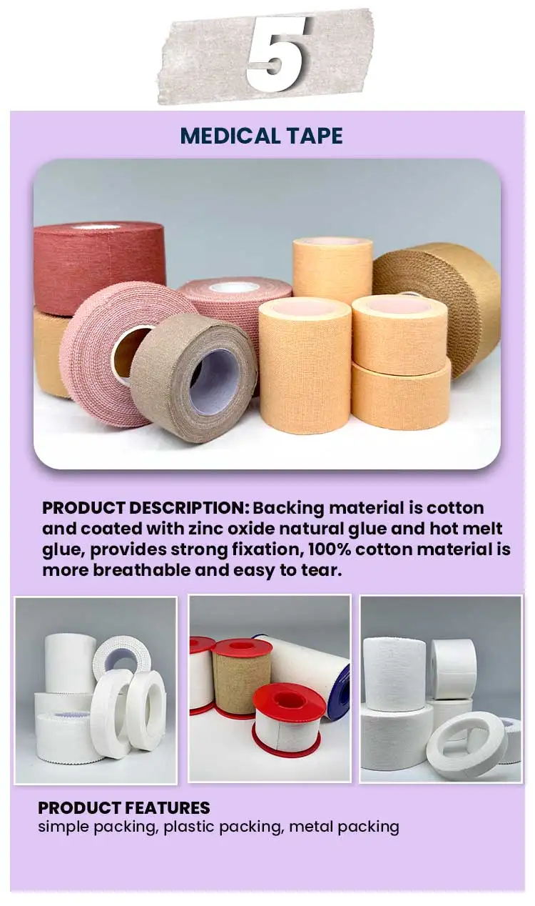 Medical Pe Pressuresensitive Tape Hand Torn Waterproof Anti Allergic