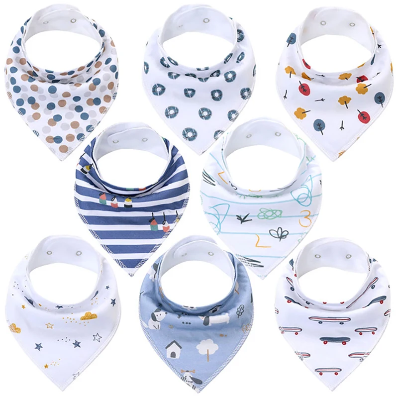 Hot Selling Best Baby Bandana Bib Newborn Feeding Drool Bibs Solid Colors Set for Teething and Drooling