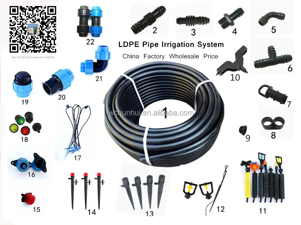 Drip Irrigation Pipe For South Africa 6 Mm 16mm Irrigation Tape For