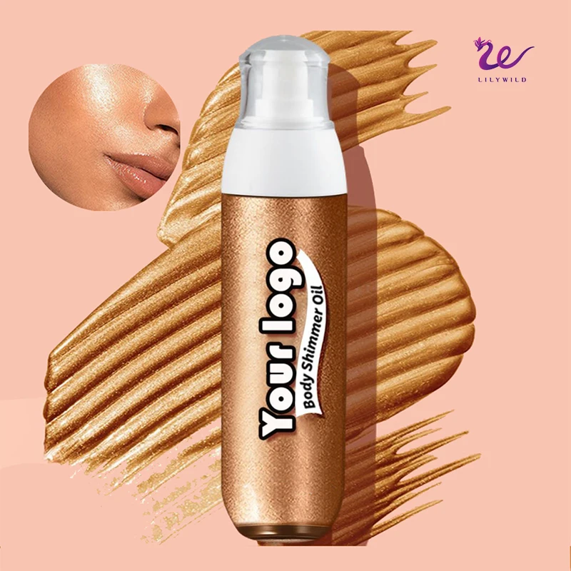 New Formulation Skin-Friendly Shimmer Body Spray 7 Shades Shimmer Cream Vegan Shimmering Body Oil