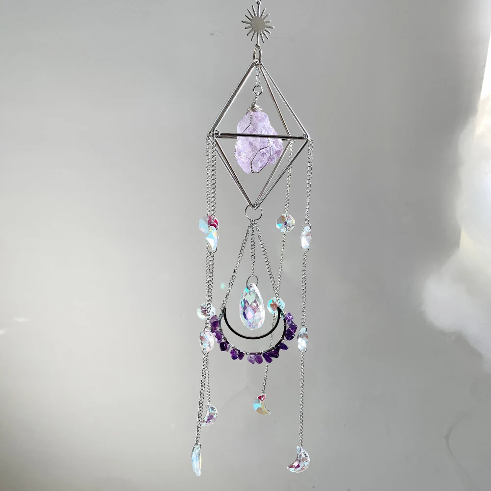 Wholesale High Quality Natural Crystal Sun Catcher Crystal Silver Sun