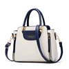 White with blue