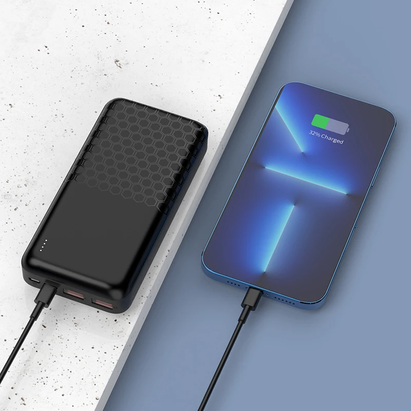 Large Capacity Power Bank Phone Case 20000mah USB Power Source Portable Power Bank Mobile Itel Phones
