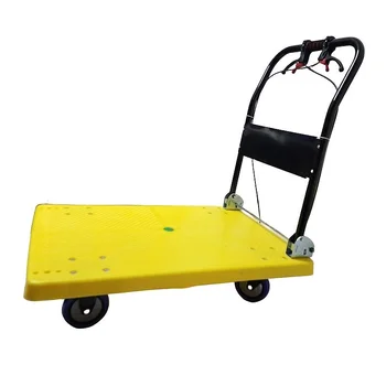 Foldable plastic platform truck Foldable plastic platform truck Hand Trolley Cartwith brakes with brakes