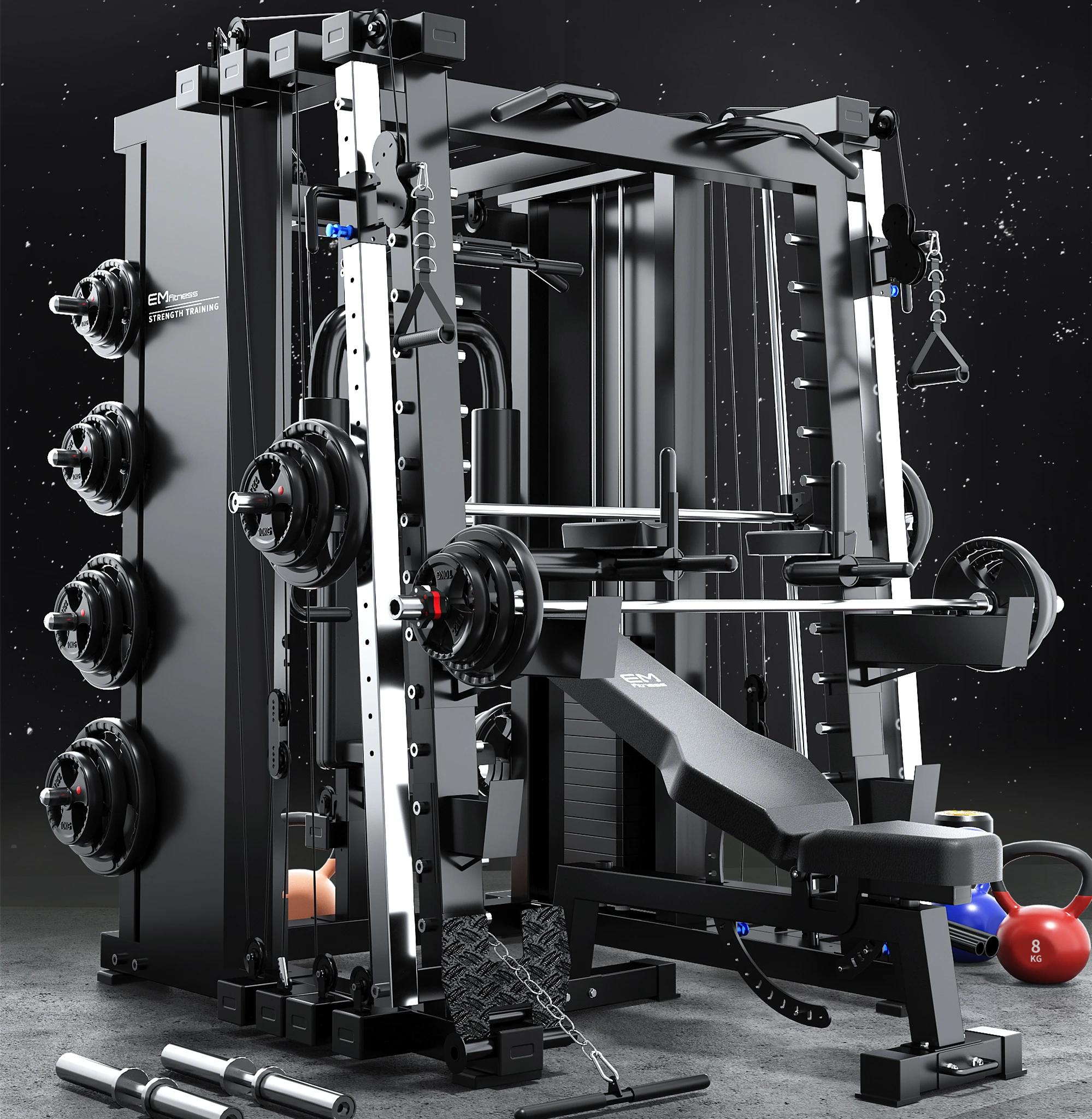 Hot Sale Gym Equipment Multi Functional Body Building Home Gym Use Smith  Machine