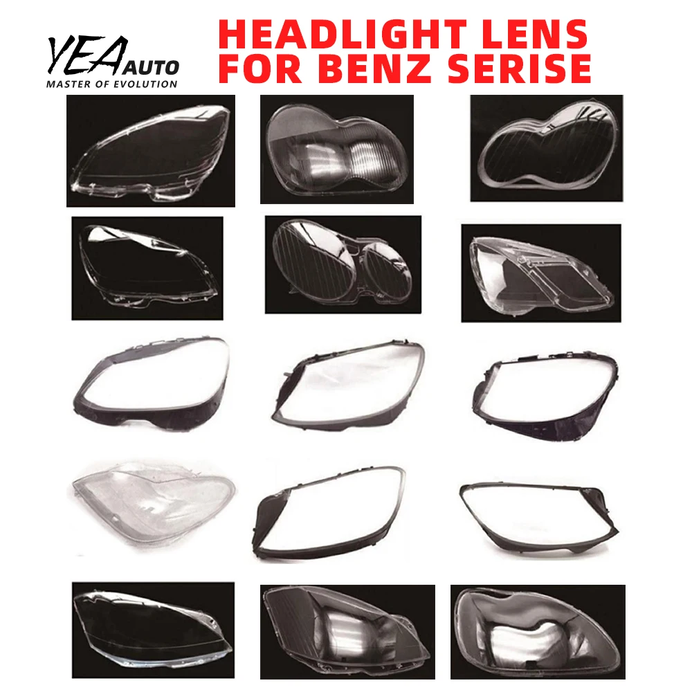 product car headlight glass lampshade cover lens for mercedes benz w203 w204 w205 w212 w213 w220 w222 w117 lens cover housing back base-32