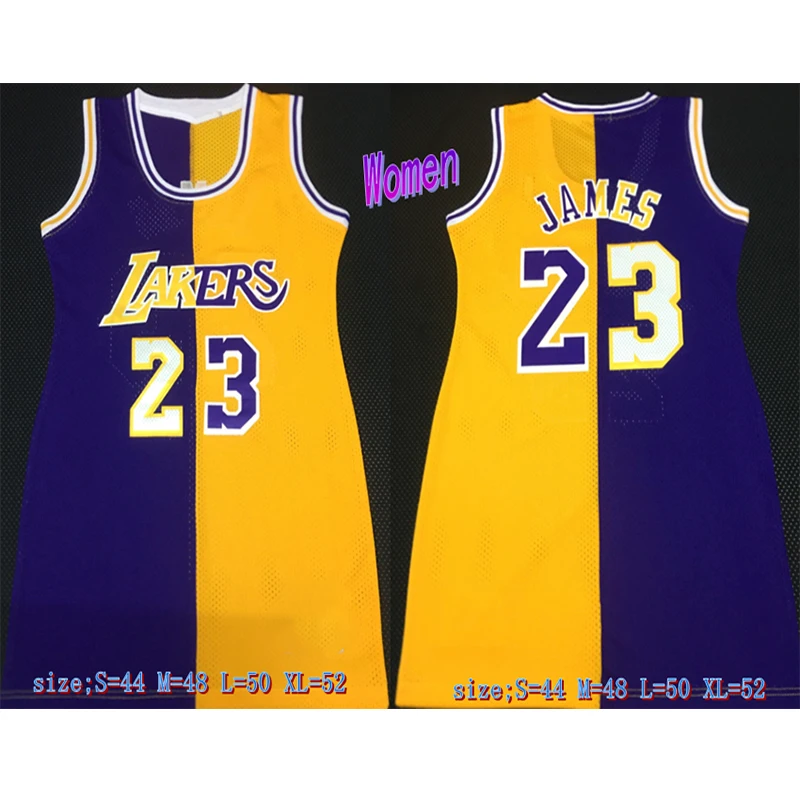 Wholesale Cheap Los Angeles Basketball Jersey Dress For Women Embroidery  Stitched mesh high quality 23#James women Laker basketball wear From  m.
