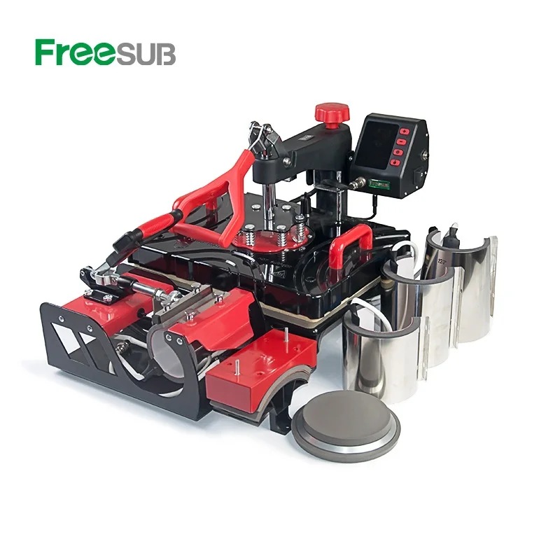 Freesub Easy to Operate t Shirt Printing Machine 5 in 1 Tshirt Heat Press Machine for T-shirt Mug