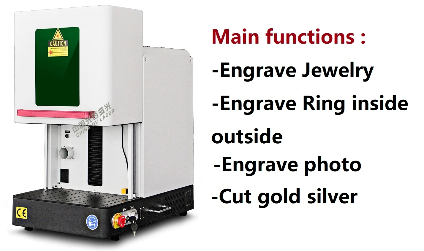 Easy Use JPT 100 Watt Fiber Laser Jewelry Engraver Cut Gold Jewelry Name Necklace Machine
