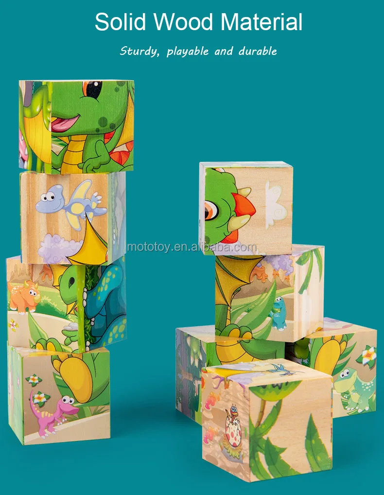 Montessori Puzzle Cube Blocks - Educational Toy for Kids