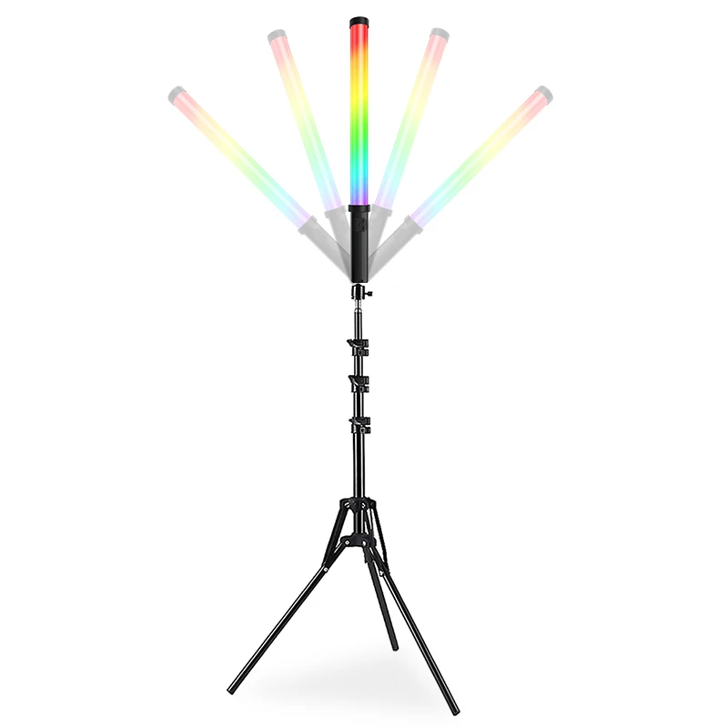 SYOSIN RGB Rechargeable Handheld LED Light Wand Video Photography Light 30 Modes RGB Stick for Vlog Tiktok Youtube