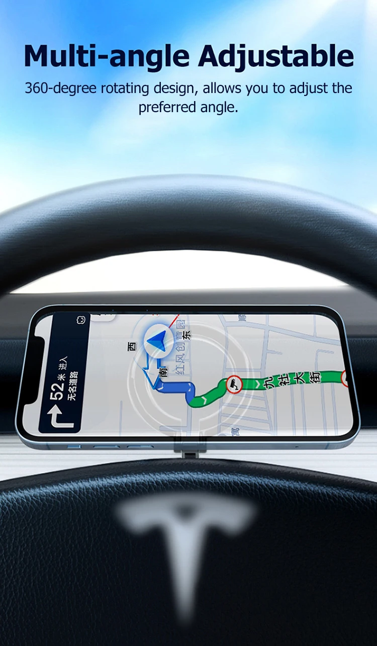 Foldable Steering Wheel Dashboard Mount For Iphone 13 14 Pro Max