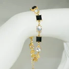 Heart Charm Bracelet New Arrival Amazon Best Selling 18 K Gold Austrian Crystal Rhinestone Star Love Heart Charm Bracelet