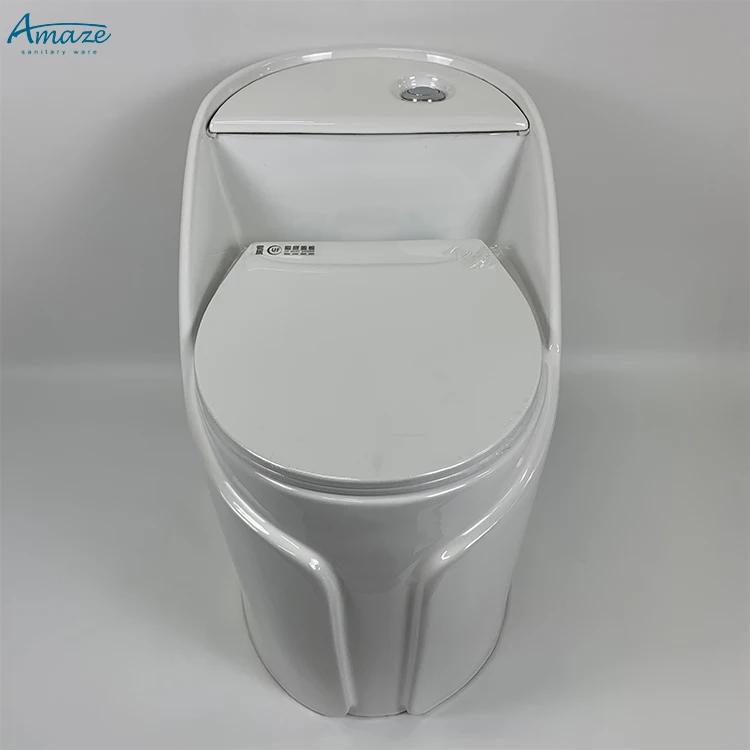 High quality hotel sanitary ware floor mounted egg shape s trap bathroom ceramic one piece wc toilet bowl factory