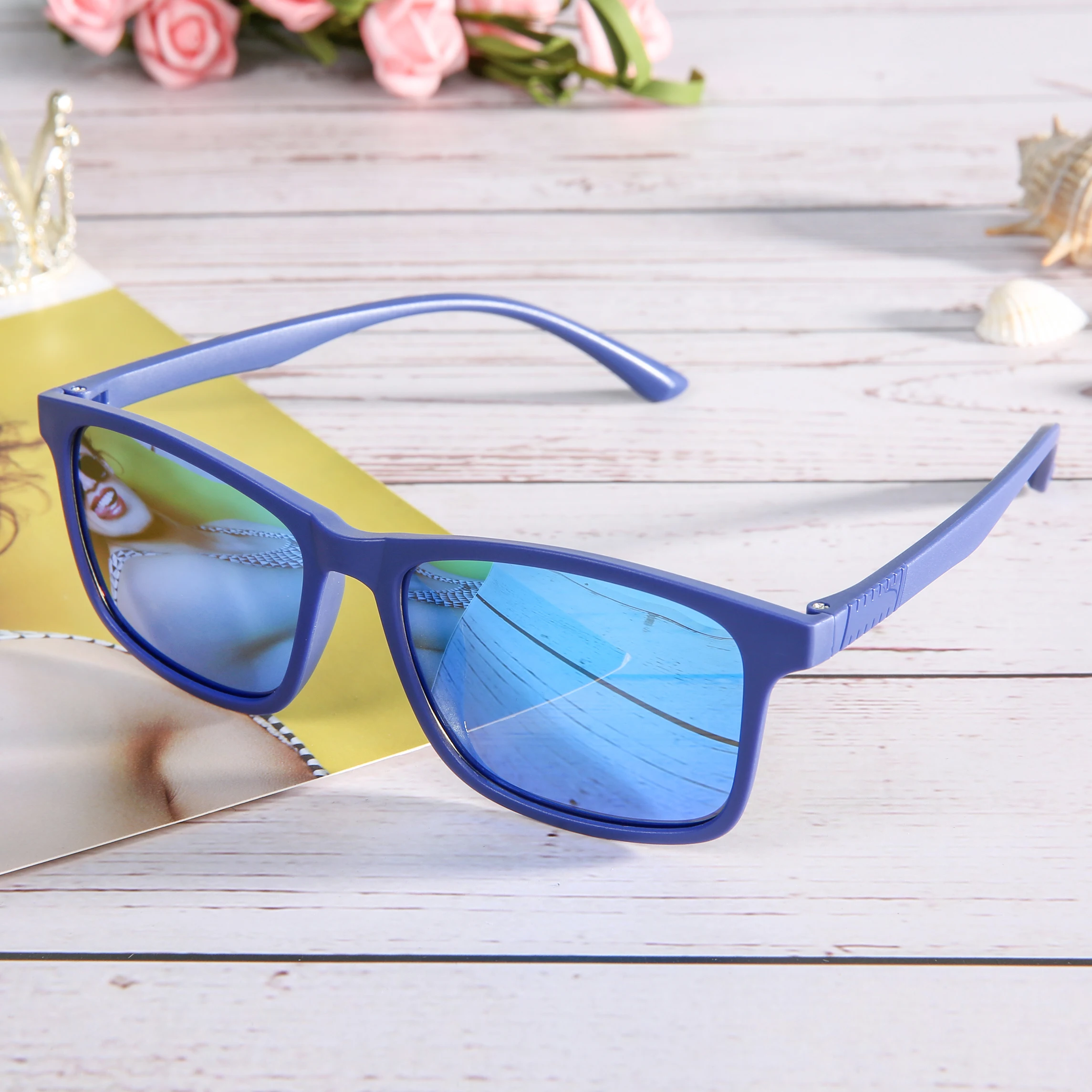 TAC Polarized Square Sunglasses TR90 Frame UV400 Protection Lightweight Hot Sale TR90 Frame TAC 1.1 Lenses Polarized Sunglasses for  main image 2