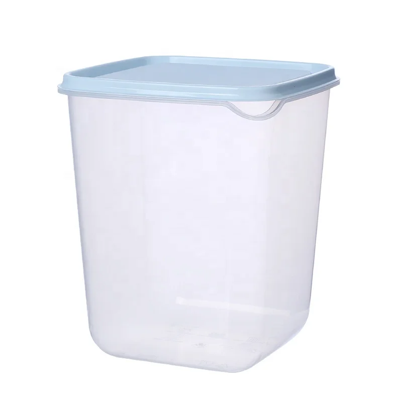 Kitchen Ware Colorful square Plastic Food Storage Containers Set With Lids 3 Piece Set