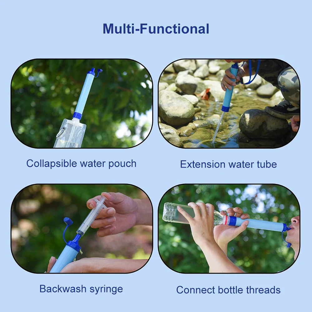 Outdoor Water Filter Emergency Survival Gear Water Purifier Personal