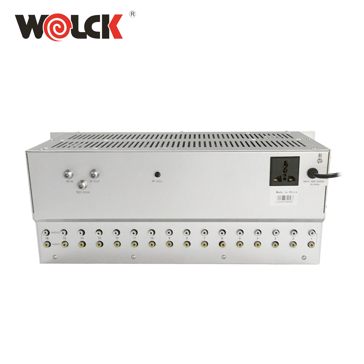 Wolck 8 16 24 Channel In1 Fixed Agile Modulator Multi Hd AV Hotel Cable TV Headend System RF Analog Modulator