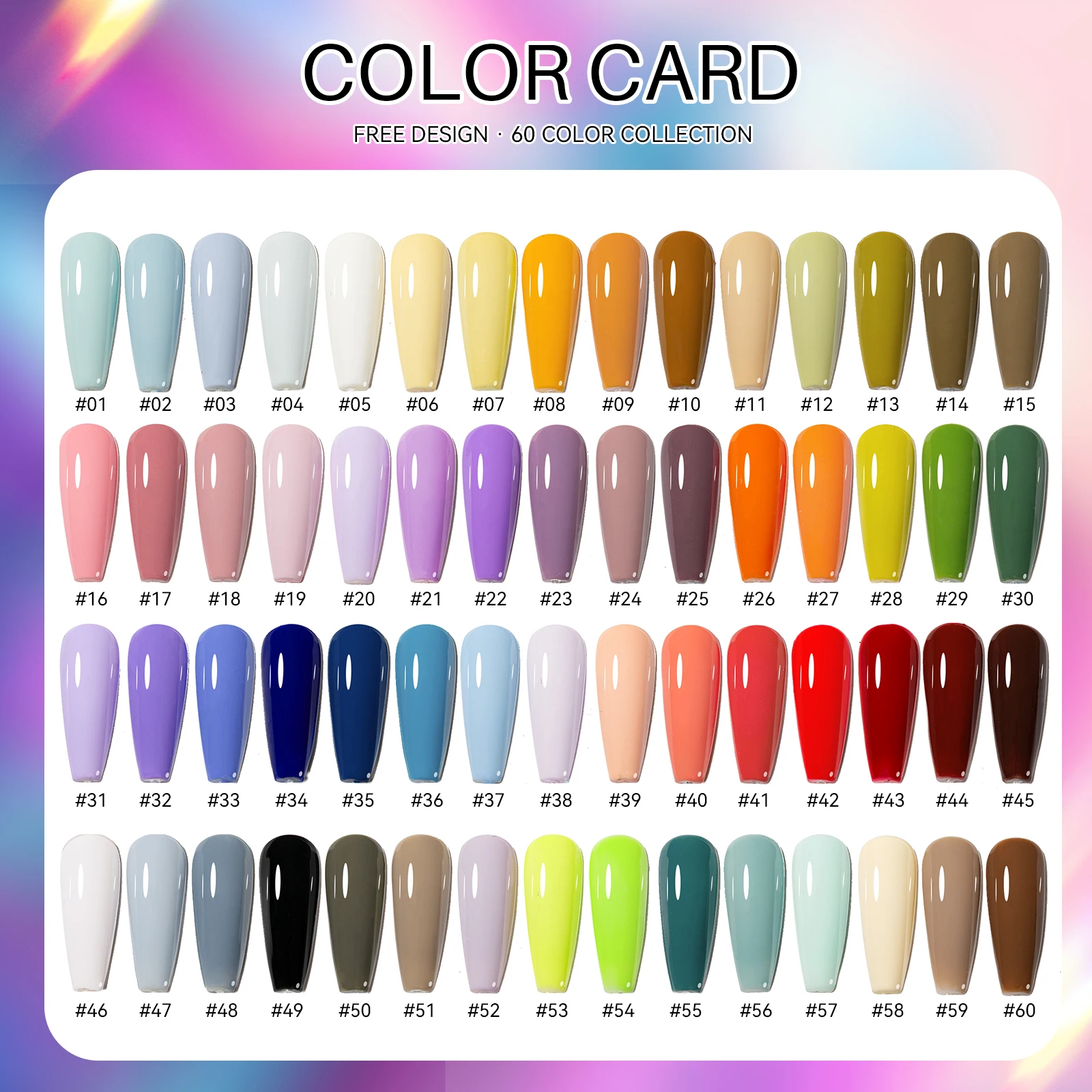 JTING профессиональный поставщик ногтей новейший дизайн УФ-светодиод 60 цветов набор гель-лаков для OEM private label бесплатный