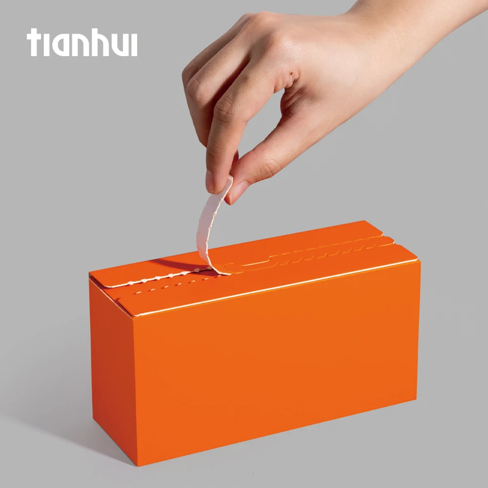 Tianhui – boîtes cadeaux en papier pliables avec ouverture à fermeture éclair, boîtes d'emballage de cadeaux, boîte pliante Simple à fermeture éclair, vente en gros