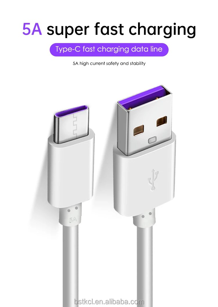 High Quality Mobile Phone Usb Data Cable Quick Charger Usb C Cable 5a Type C Fast Charging Cable 7