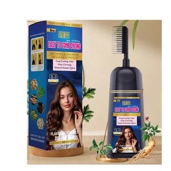 Meisaar Factory's High Quality Black Grey Hair Dye Shampoo Original Private Label Good Quality Hair Color Cream with Comb