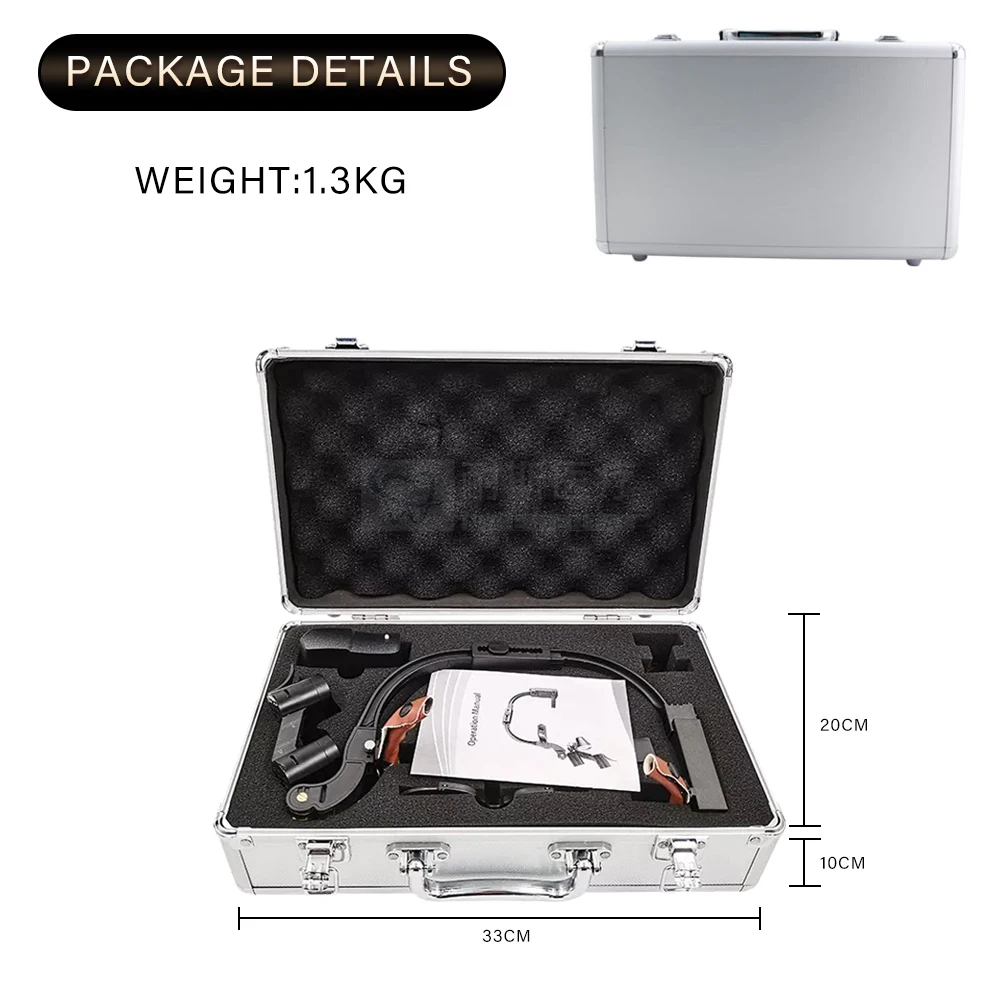 歯科用LEDヘッドライト双眼ルーペ2.5X3.5Xヘッドバンドタイプ5W