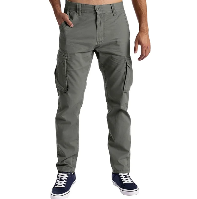 2024 Customized spring and summer Cotton blend Men's Chino pockets Pants custom logo sport casual high quality straight pants