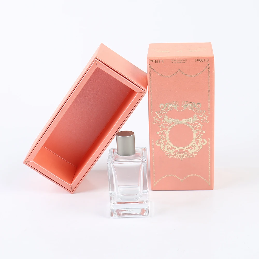 Boîte d'emballage en papier de parfum de luxe personnalisée, papier de gaufrage spécialisé, logo estampé à chaud, boîte-cadeau personnalisée avec couvercle et base rigides