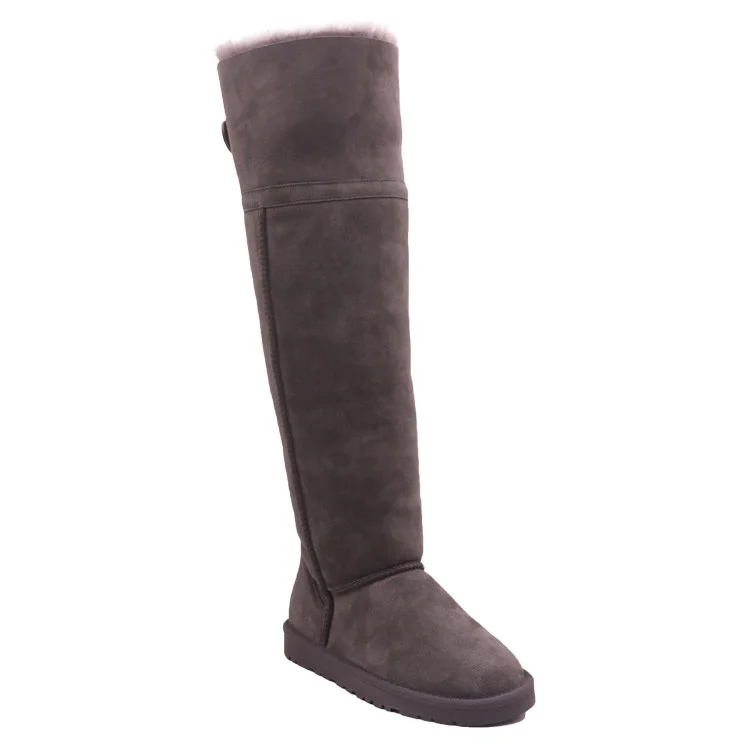 sheepskin thigh boots