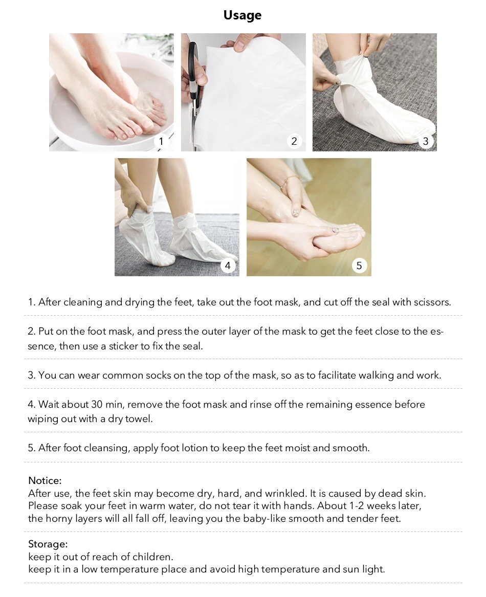 private label foot peal mask