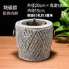 Handmade stone stove, V-shaped (with iron inner liner)