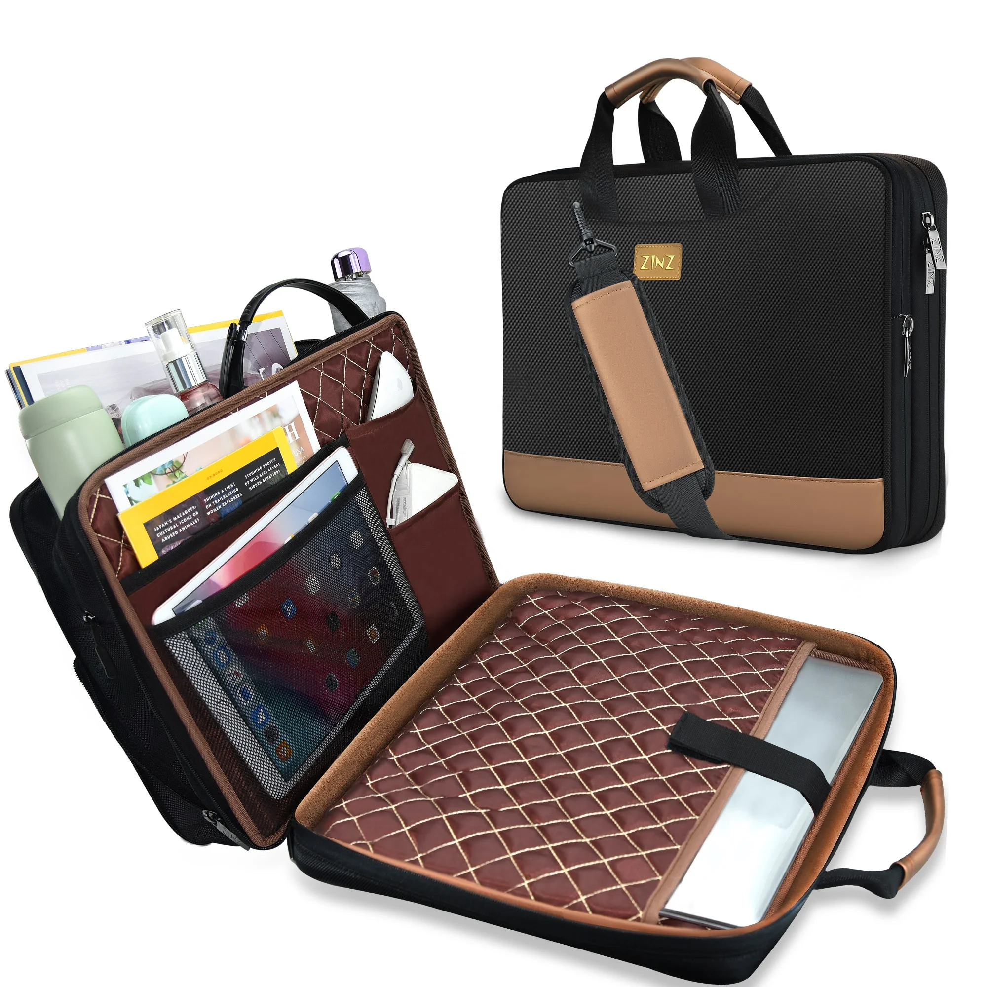 ZINZ Slim & Expandable Laptop Sleeve 15 15.6 16 Inch Case Bag for
