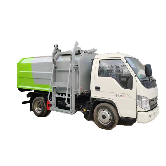 Diesel compact garbage truck Township diesel refuse transfer vehicle Side Mounted Bucket Refuse Collection truck