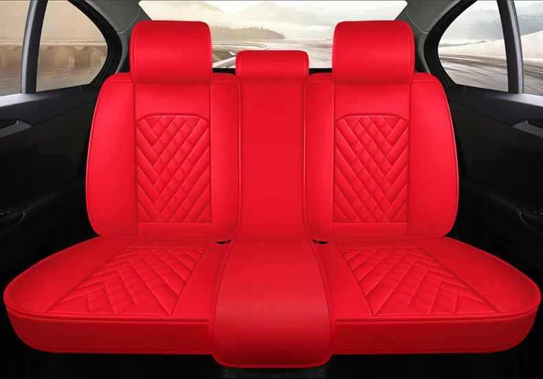 Luxury 5d Sport Leather Four Seasons Universal Car Seat Cover Black And