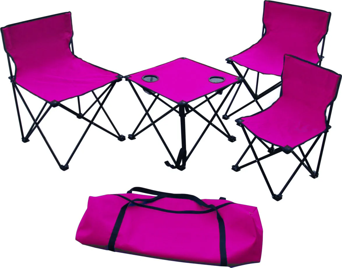 2021 New folding camping table and chair set with a table and three chairs outdoor