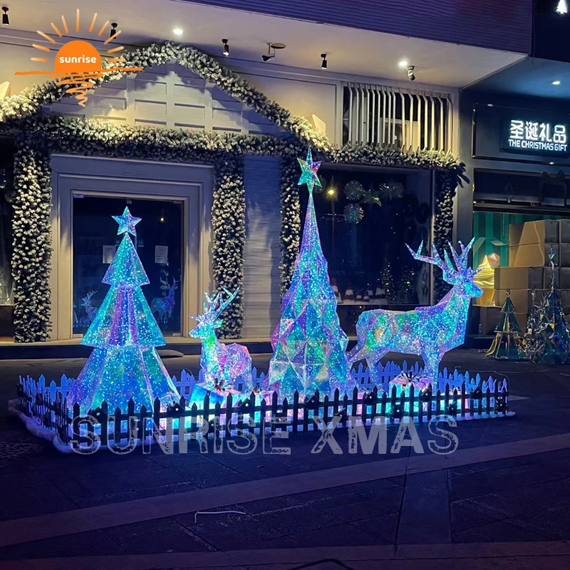 outdoor christmas hologram