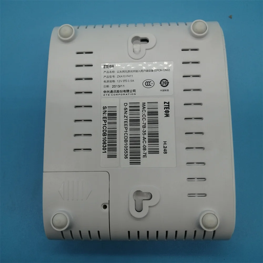 Fiber Optic Transport Ftth Zte F411 1ge Router Epon Xpon Onu English ...
