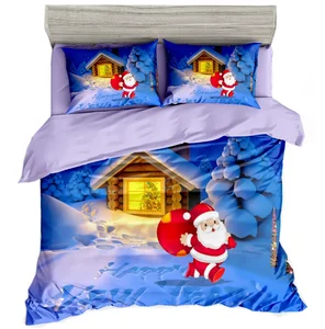 OEKO-TEX Factory Supply Customize  Christmas Polyester Cartoon 3d Printed Kids Bedding Set