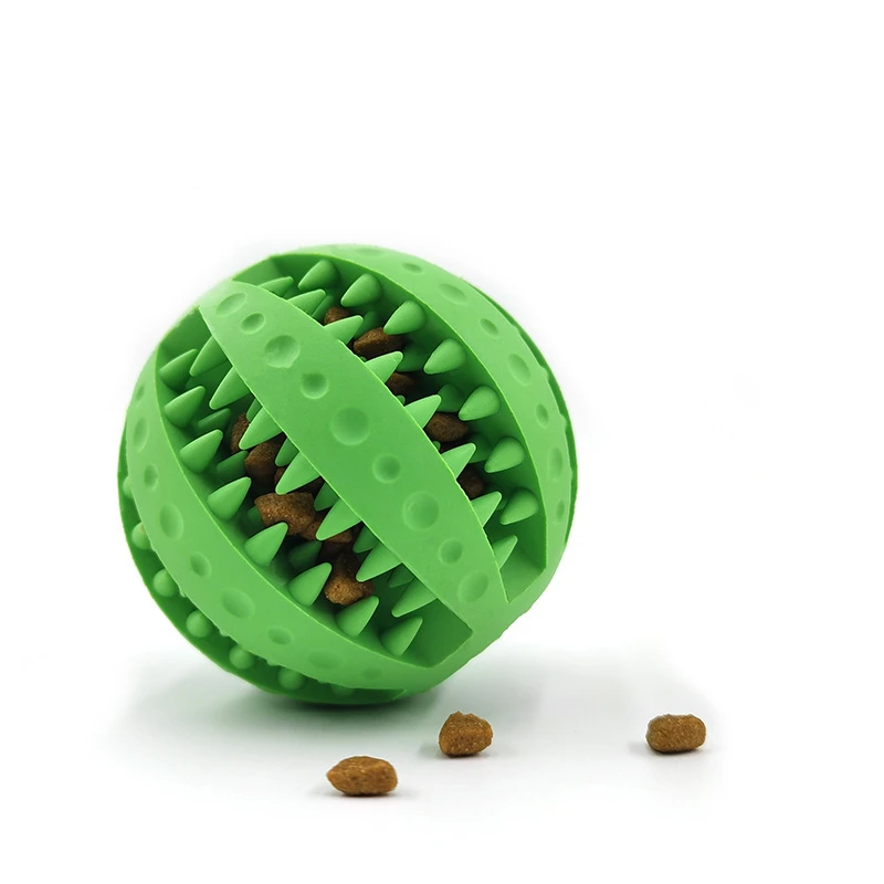 Dog Treat Toy Ball, Dog Tooth Cleaning Toy, Interactive Dog Toys(1 Green+1  Bl