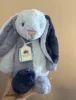 Conejito de patchwork azul