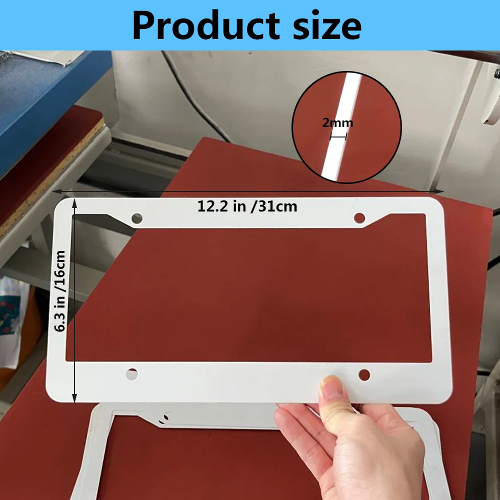 Sublimation License Plate Frame 1mm Printing Custom Logo Your Size