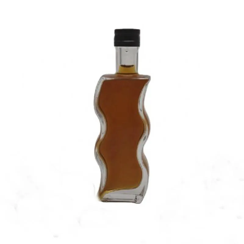Shanghai Linlang 50ml Mini Wavy Liquor Glass Bottle