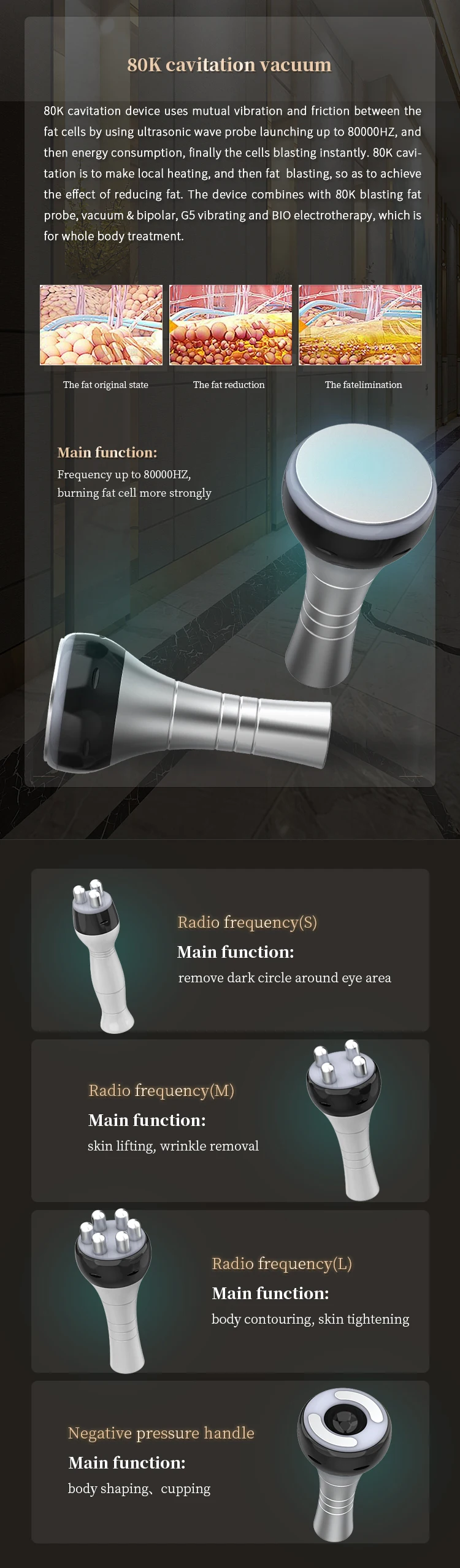 80k Slimming Cellulite Reduction Body Contouring Machine 100k