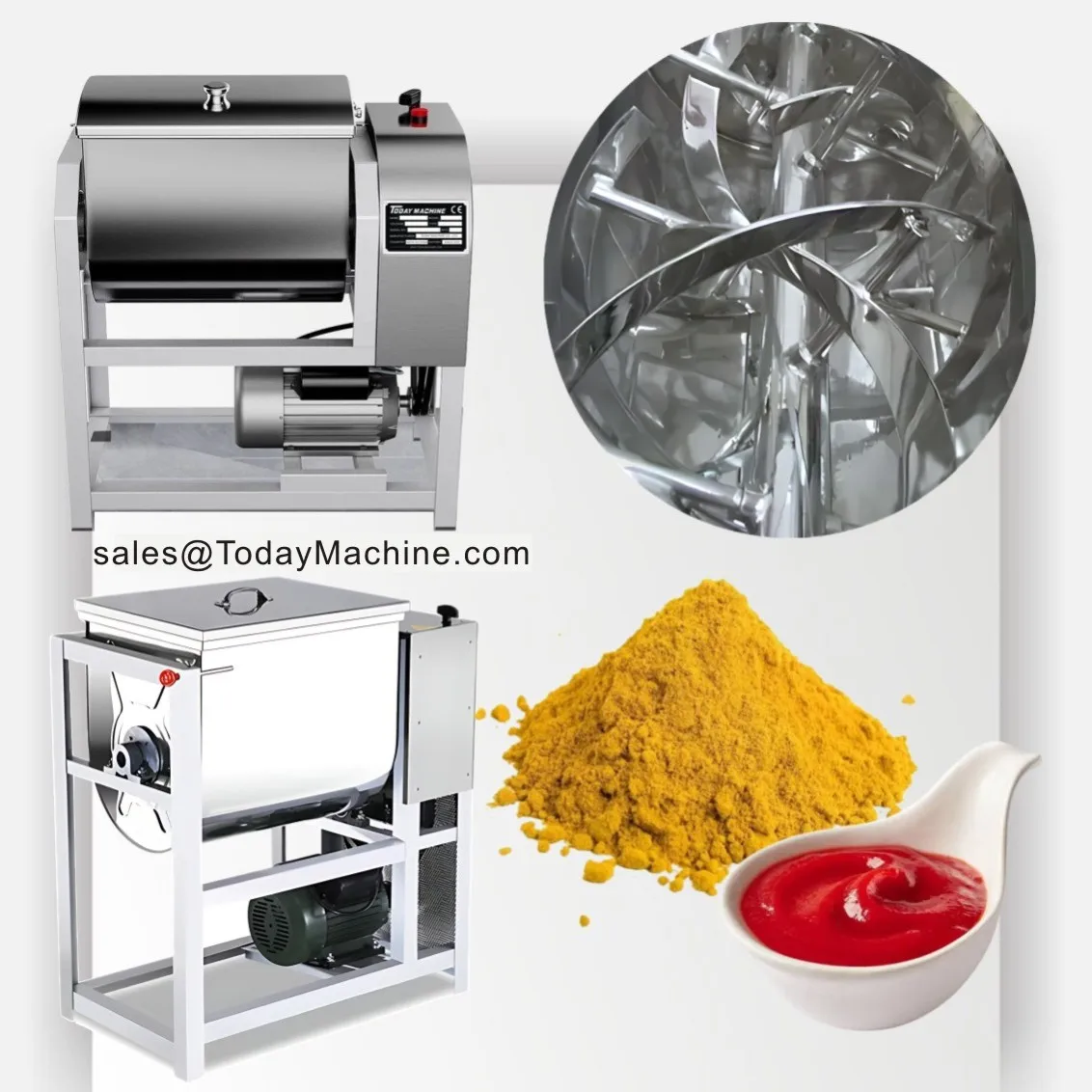 Automatic Ribbon Blender for Small Lab for Mixing Syrup Dry Spice Powder in Food Industry New Titanium Screw Mixer